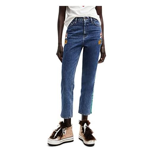 Desigual alejan, 5161 denim medium dark jeans, blue, 44 da donna