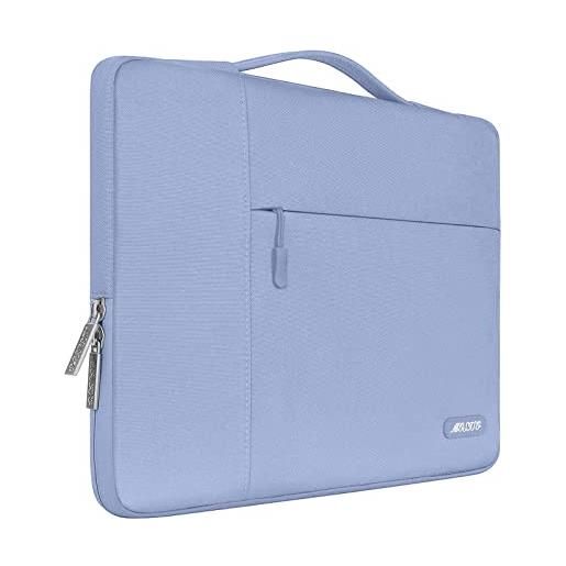 MOSISO laptop sleeve borsa compatibile con mac. Book air/pro, 13-13,3 pollici notebook, compatibile con mac. Book pro 14 m3 m2 m1 chip pro max 2023-2021, poliestere multifunzionale manica, ceruleo