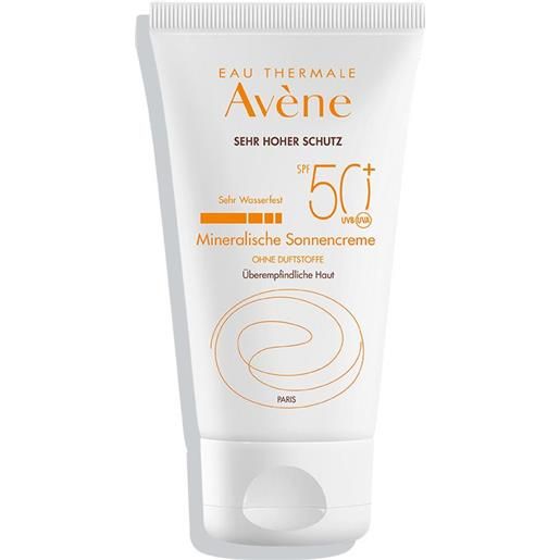 Avene eau thermale avène crema solare schermo minerale spf 50+ 50ml - protezione solare molto alta, viso 50 ml