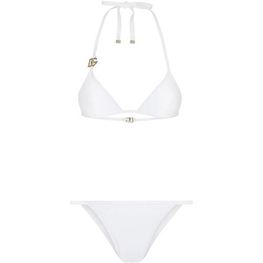 Dolce & Gabbana bikini con scollo all'americana - bianco