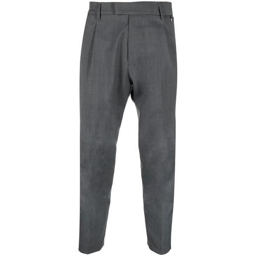 Low Brand pantaloni crop dritti - grigio