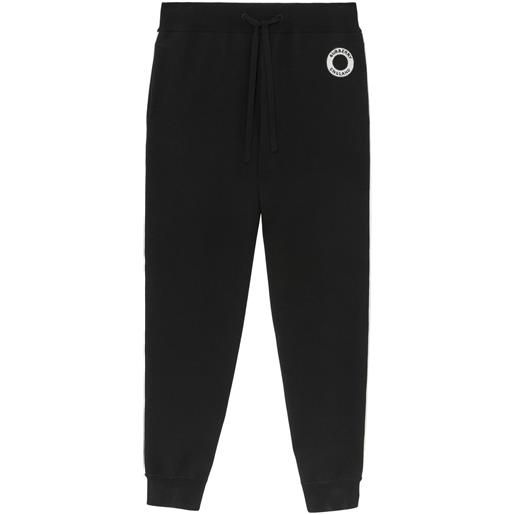 Burberry pantaloni sportivi con applicazione - nero