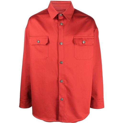 424 giacca-camicia aderente - rosso