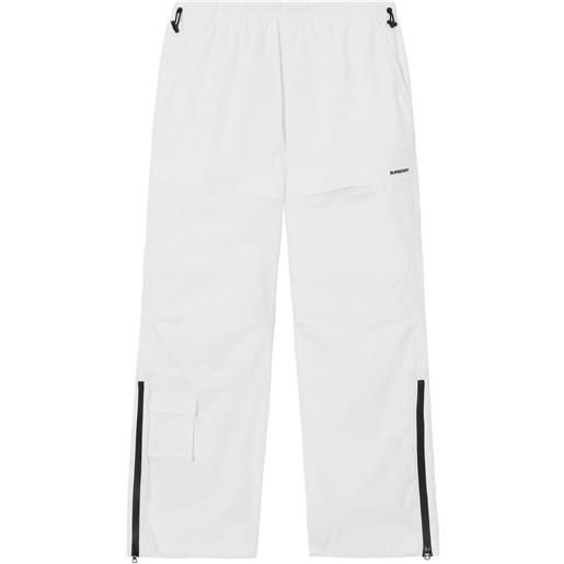 Burberry pantaloni sportivi con applicazione - bianco