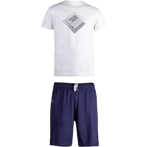 Sky T-Shirt completo con t-shirt con stampa e pantaloncino con logo ricamato