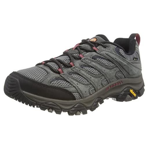 Merrell moab 3 gtx, scarpe da escursionismo uomo, black/grey, 44.5 eu