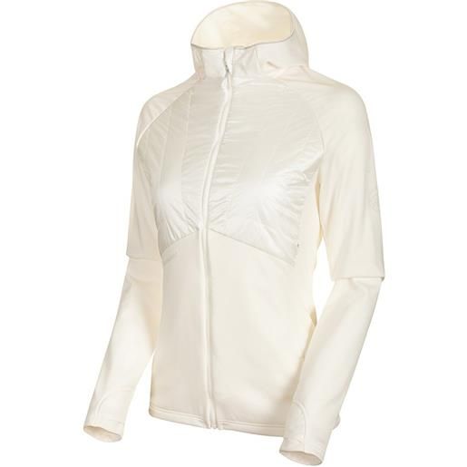 Mammut aconcagua light hybrid midlayer hoodie fleece bianco m donna