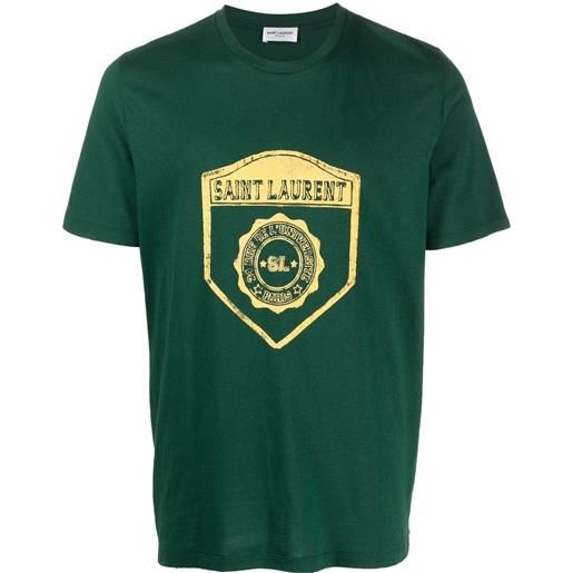 Saint Laurent t-shirt con stampa - verde