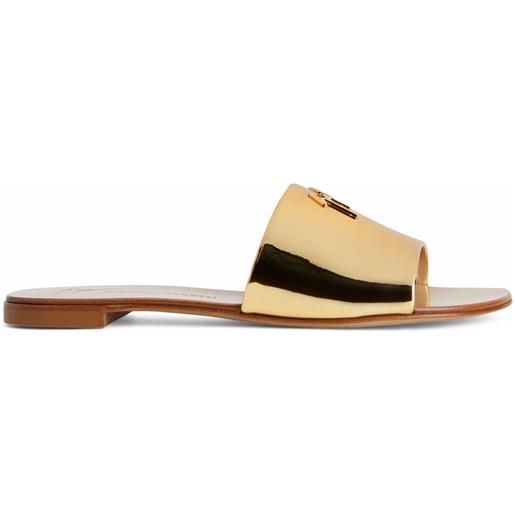 Giuseppe Zanotti sandali slides shirley metallizzati - oro