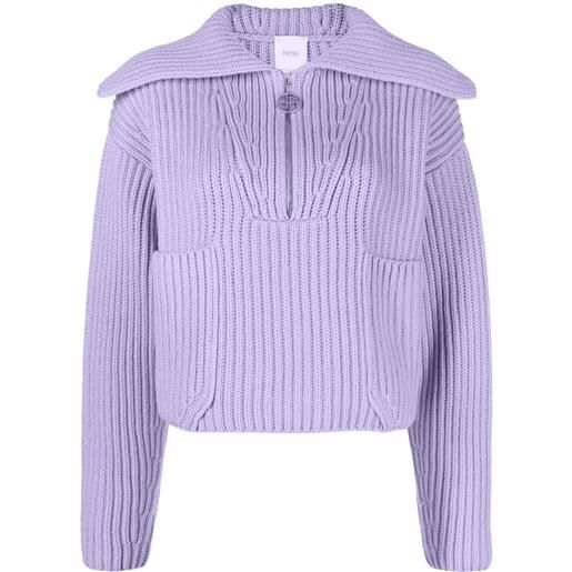 Patou maglione con zip - viola