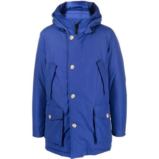 Woolrich cappotto imbottito arctic con cappuccio - blu