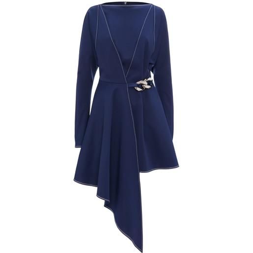 JW Anderson abito asimmetrico con decorazione - blu