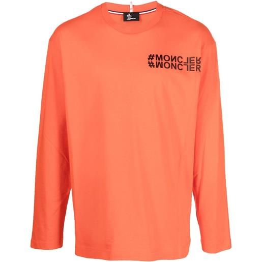 Moncler Grenoble t-shirt con logo - arancione