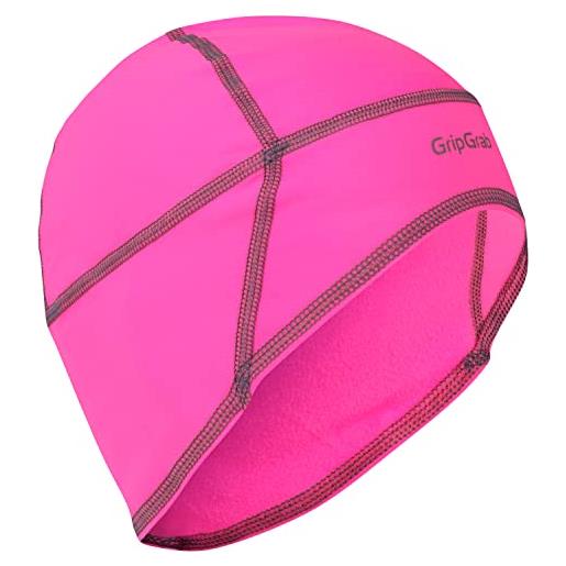 GripGrab lightweight thermal skull cap, copricapo da ciclismo unisex-adulto, rosa neon, s (54-57 cm)