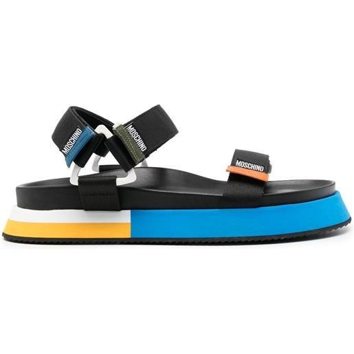 Moschino sandali con design color-block - nero