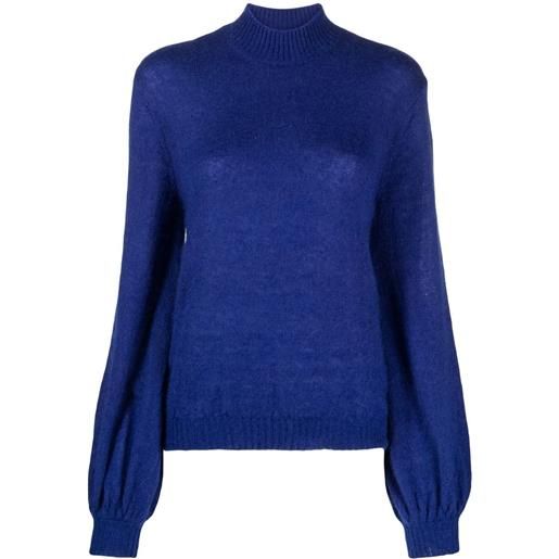 Alberta Ferretti maglione a collo alto - blu