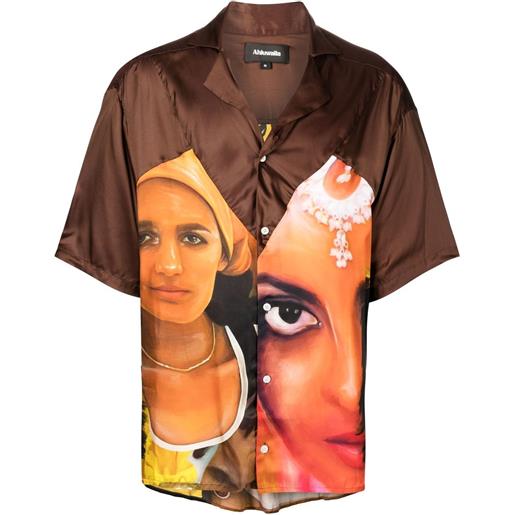 Ahluwalia camicia con stampa grafica - marrone