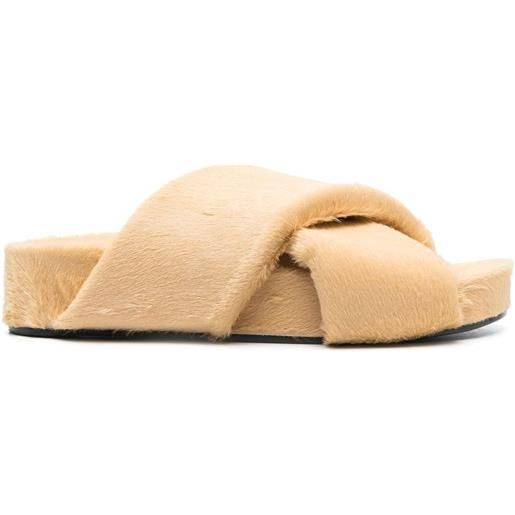Jil Sander sandali con fascette incrociate - toni neutri