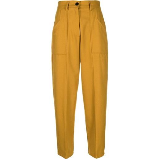 Forte Forte pantaloni affusolati a vita alta - giallo