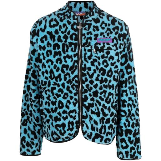 Just Don giacca leopardata - blu