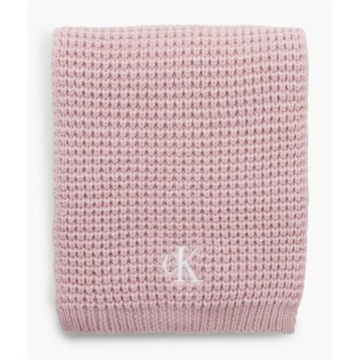 Calvin Klein Jeans calvin klein accessori waffle scarf pink blush sciarpa maglia rosa