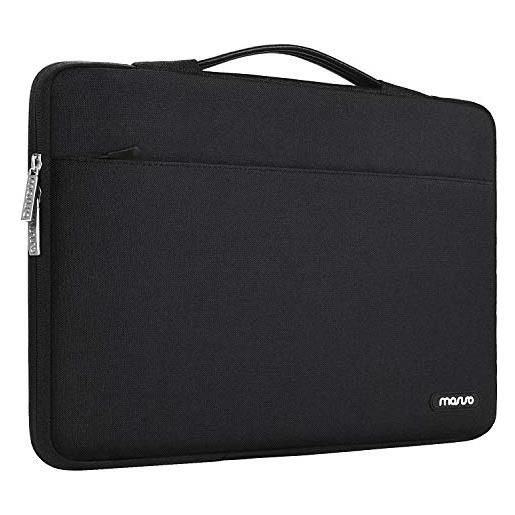 MOSISO laptop sleeve 360 protettivo compatibile con mac. Book air 13 m2 a2681 m1 a2337 a2179 a1932 2022-2018/pro 13 m2 m1 a2338 a2251 a2289 a2159 a1989 a1706 2016-2022, borsa con carrello belt, nero