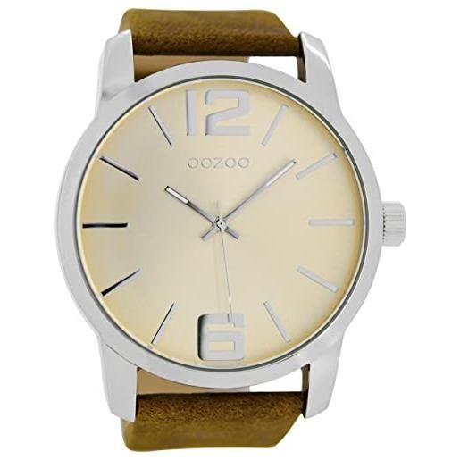 Oozoo c6701 - orologio da uomo, cinturino in pelle, colore: marrone, striscia