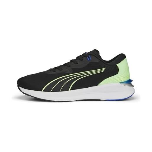 PUMA men's sport shoes electrify nitro 2 road running shoes, PUMA black-fizzy lime, 41