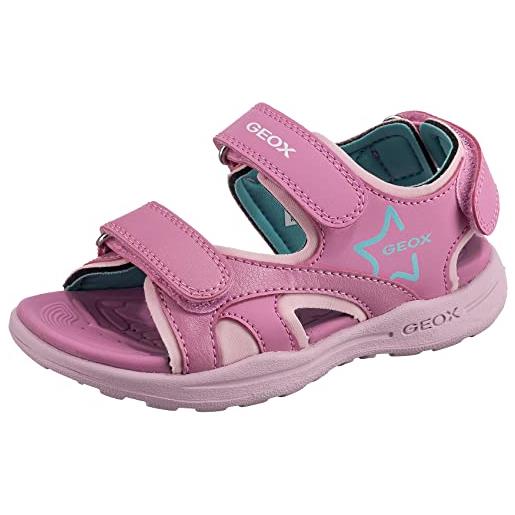 Geox bambina j vaniett girl a sandali bambine e ragazze, rosa/blu (pink/aqua), 34 eu