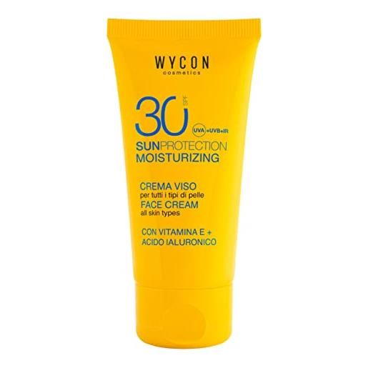 WYCON cosmetics crema viso 30 spf - crema protezione solare per viso con acido ialuronico vitamina e