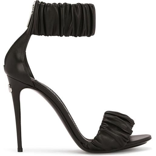Dolce & Gabbana sandali con ruches - nero