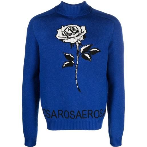 ETRO maglione a fiori con effetto jacquard - blu