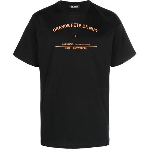 Raf Simons t-shirt con stampa - nero