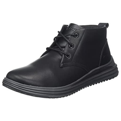 Skechers 204670 blk, scarpe da ginnastica uomo, pelle nera, 39.5 eu