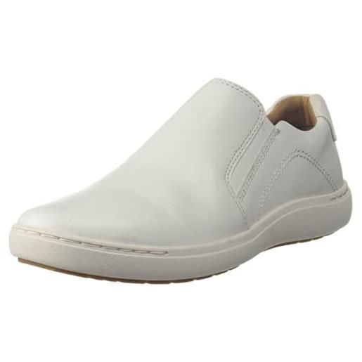 Clarks nalle stride, scarpe da ginnastica donna, white leather, 37.5 eu