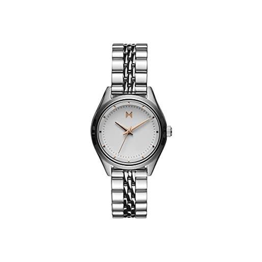 MVMT orologio analogico al quarzo da donna collezione rise mini con cinturino in acciaio inossidabile bianco (white)