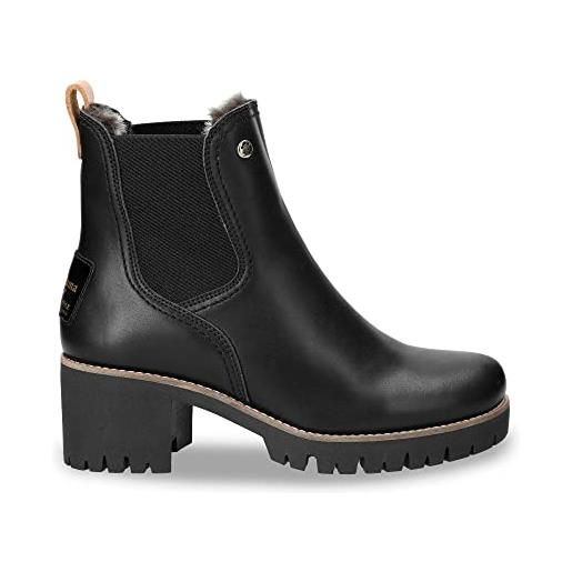 Panama Jack pia trav, chelsea boot donna, nero, 38 eu