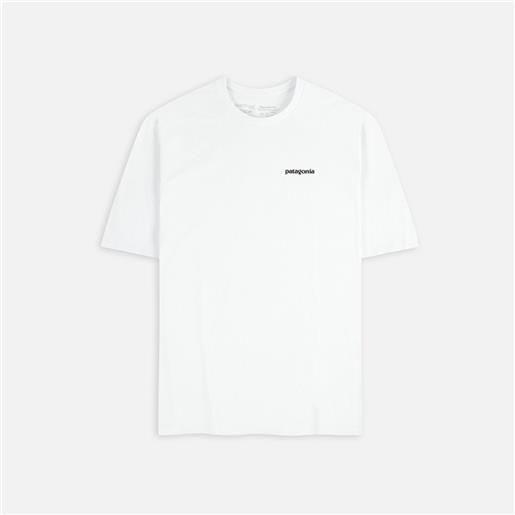 Patagonia p-6 logo responsibili-tee t-shirt white uomo