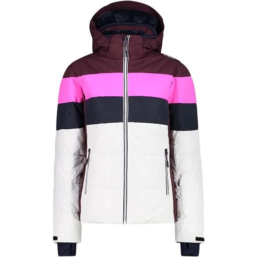 Cmp zip hood 32w0586 jacket bianco, rosa 2xs donna