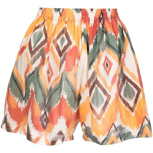 Bambah shorts argentina con motivo geometrico - arancione