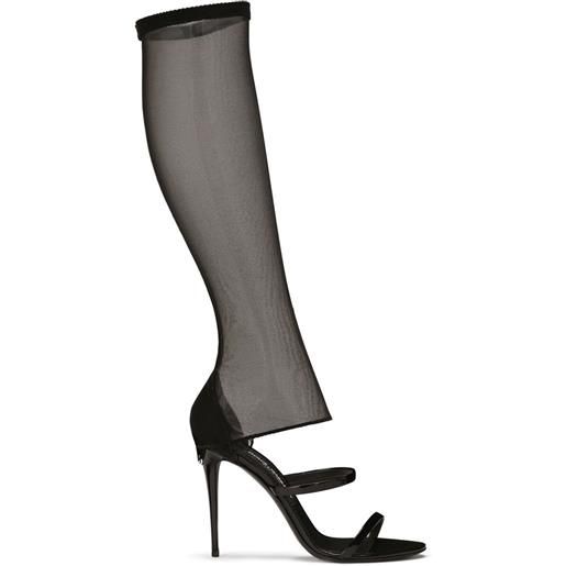 Dolce & Gabbana sandali al ginocchio 105mm - nero