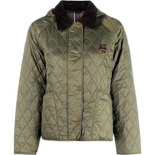 Barbour giacca tobymory trapuntata - verde