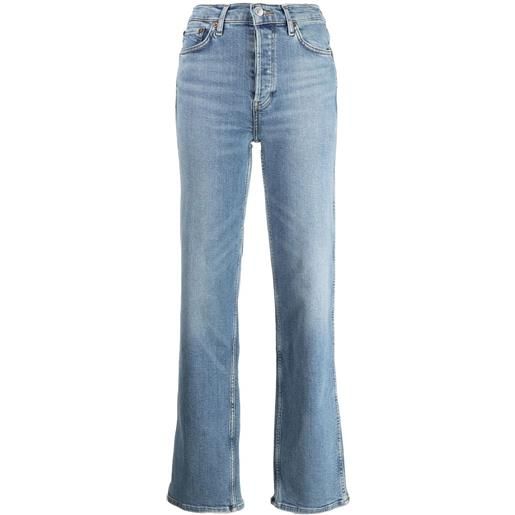 RE/DONE jeans dritti a vita alta - blu