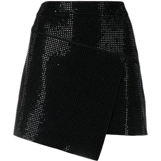 ANDREĀDAMO minigonna con decorazione di cristalli - nero