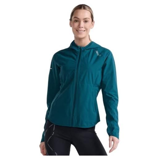2XU light speed wp jacket giacca, white/silver reflective, l donna