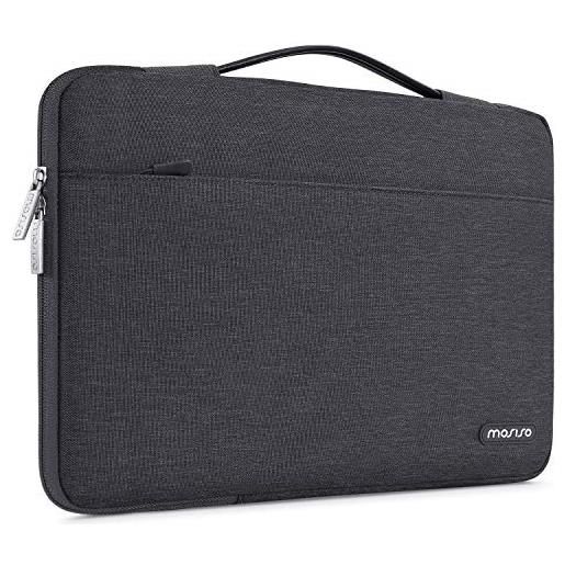 MOSISO laptop sleeve 360 protettivo compatibile con mac. Book air/pro retina, 13-13,3 pollici notebook, compatibile con mac. Book pro 14 m3 m2 m1 pro max 2023-2021, borsa con carrello belt, spazio grigio