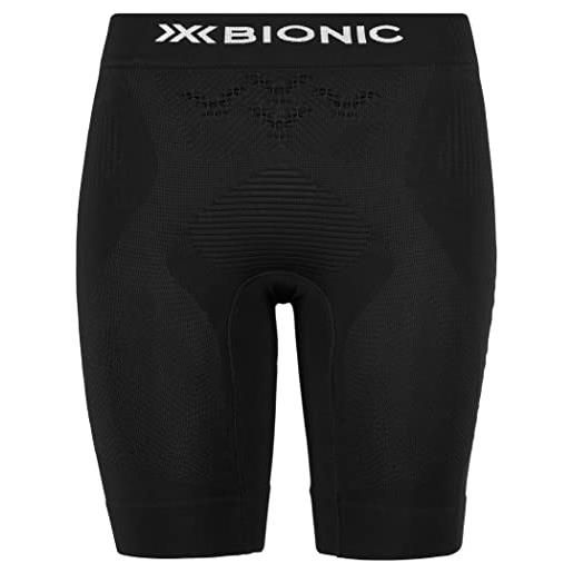 X-Bionic the trick g2 run, pantaloncini da corsa donna, opal black/neon flamingo, xs