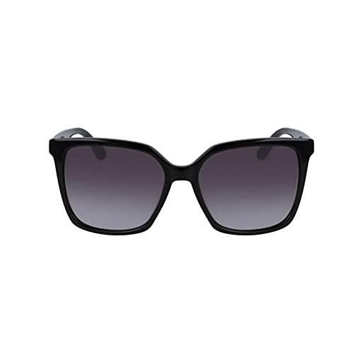 Karl lagerfeld kl6014s 43867 001 black sunglasses polycarbonate, standard, 55 occhiali, taglia unica unisex-adulto