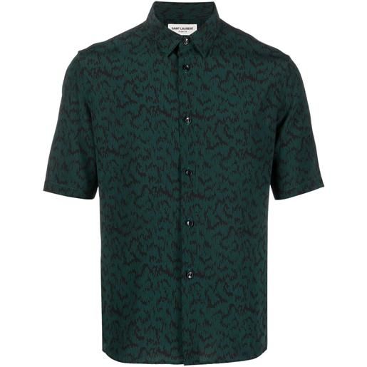 Saint Laurent camicia con stampa - verde