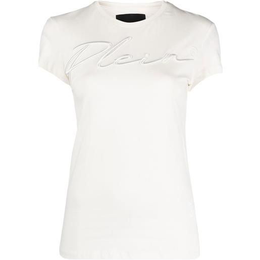 Philipp Plein t-shirt con ricamo - bianco